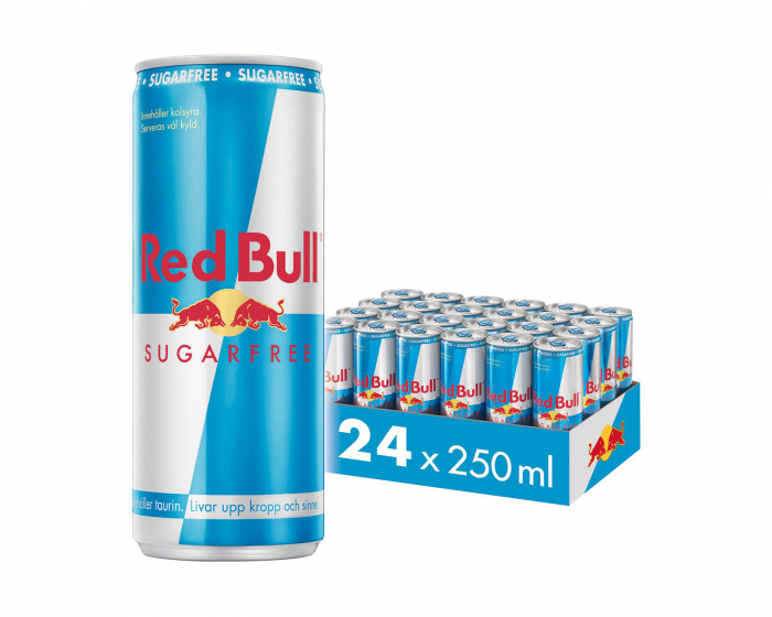 Red Bull 24x Energidryck, 250 ml, Sockerfri