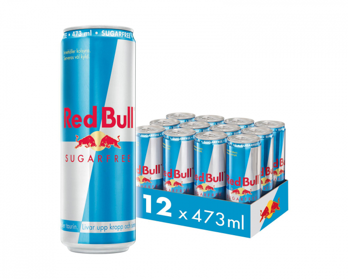 Red Bull 12x Energidryck, 473 ml, Sockerfri