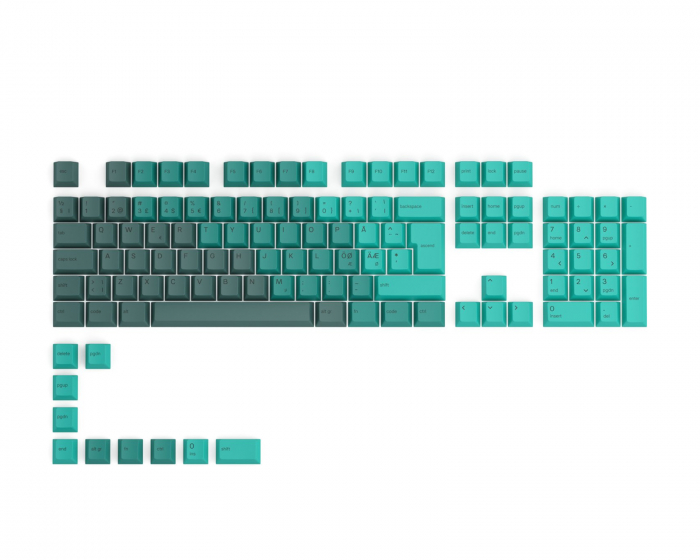 Glorious GPBT Keycaps ISO - 115 PBT Caps Nordic-Layout - Rain Forest