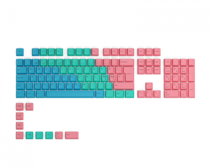 Glorious GPBT Keycaps ISO - 115 PBT Caps Nordic-Layout - Pastel