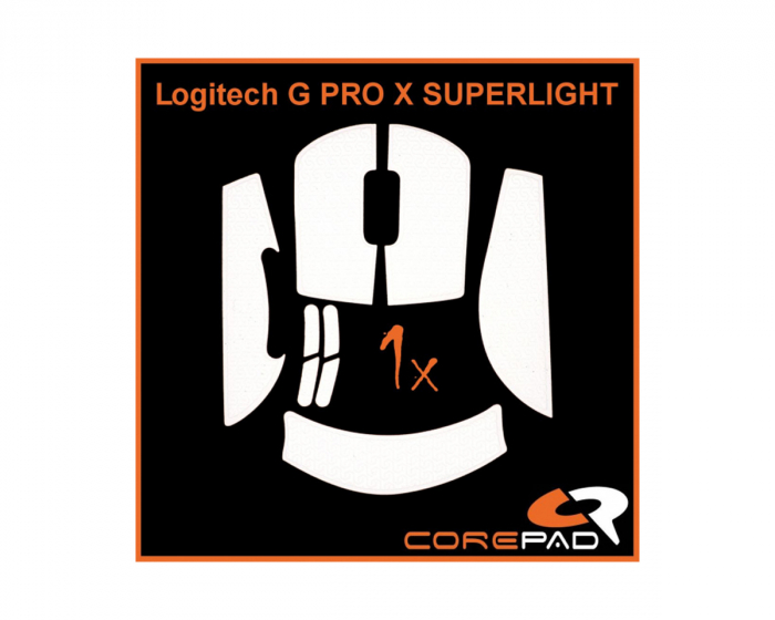 Corepad Soft Grips till Logitech G Pro X Superlight - Vit