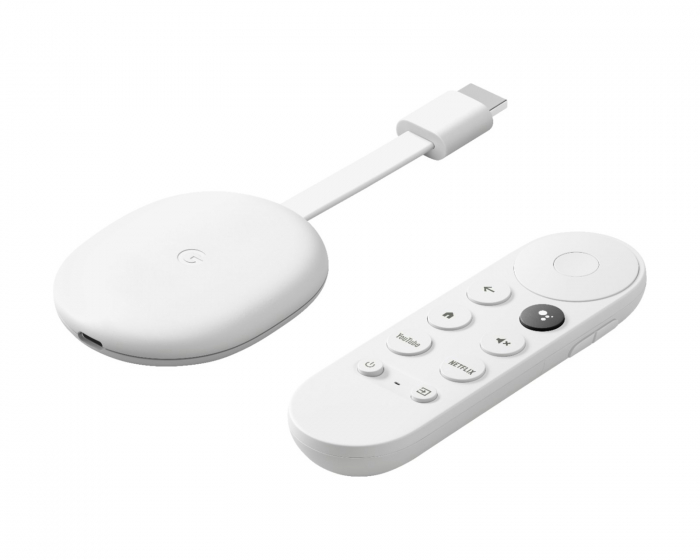 Google Chromecast med Google TV, Media-Player, 4K - Vit