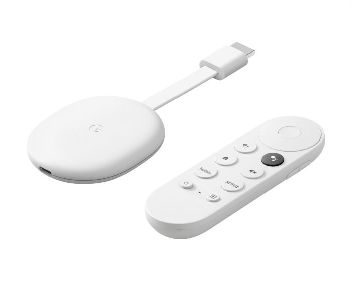 Google Chromecast med Google TV, Media-Player, 4k - Vit