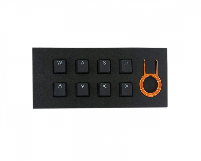 Tai-Hao 8-Key Gummi Double-shot Backlit Keycap Set - Svart