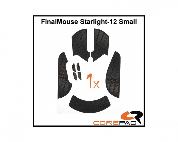 Corepad Grips till FinalMouse Starlight-12 - Small - Svart