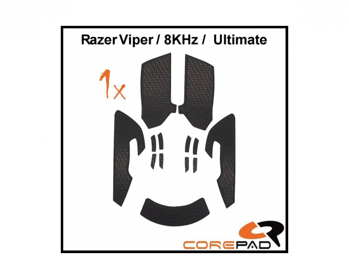 Corepad Grips till Razer Viper/Viper 8kHz/Viper Ultimate - Svart