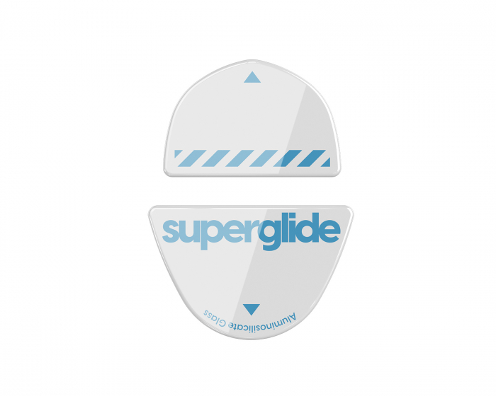 Superglide Glas Skates till Logitech G303 Shroud Edition - Vit