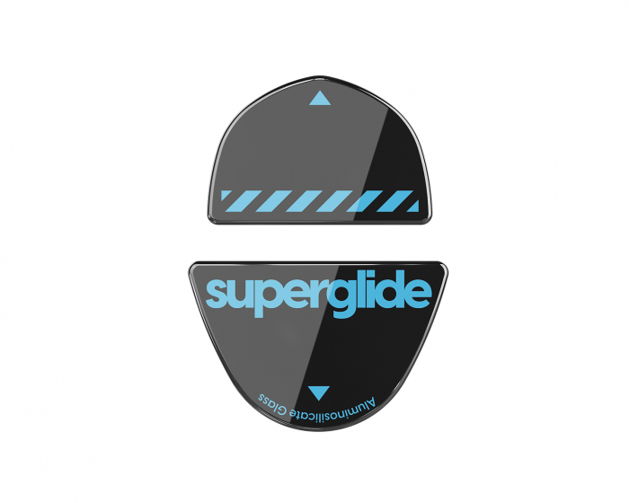Superglide Glas Skates till Logitech G303 Shroud Edition - Svart