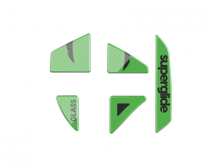 Superglide Glas Skates till Razer Basilisk Ultimate - Grön