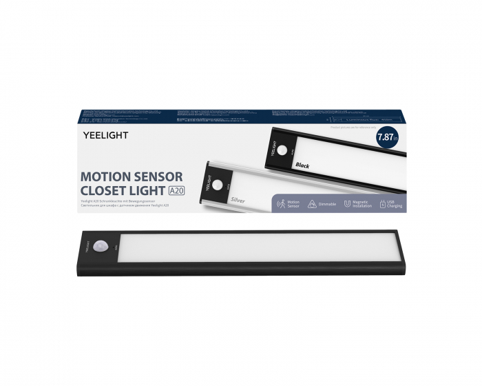 Yeelight Night Light Motion Sensor Closet Light A20 - Svart Garderobslampa