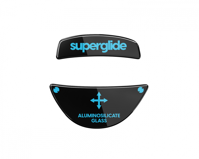 Superglide Glas Skates till Roccat Kone Pro/Pro Air - Svart