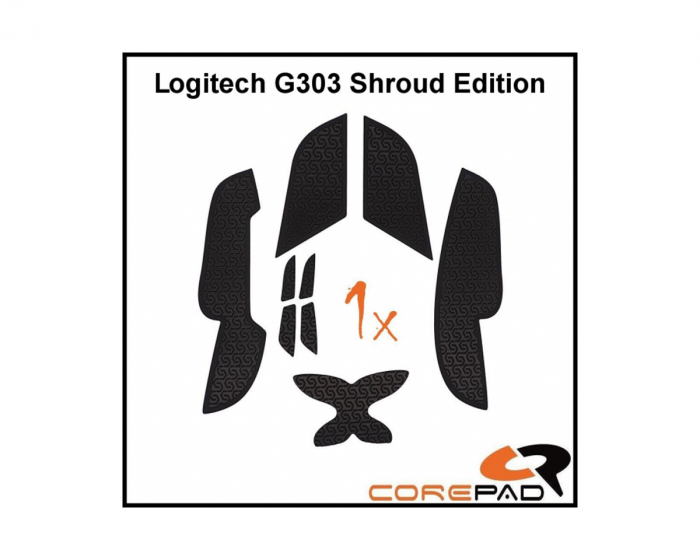 Corepad Grips till Logitech G303 Shroud Edition - Svart