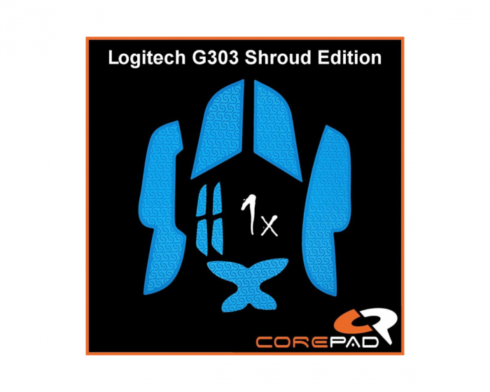 Corepad Grips till Logitech G303 Shroud Edition - Blå