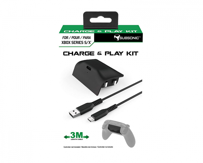Subsonic Charge & Play Kit för Xbox Series Kontroller - Svart
