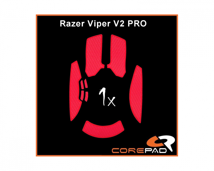 Corepad Soft Grips till Razer Viper V2 Pro Wireless - Röd