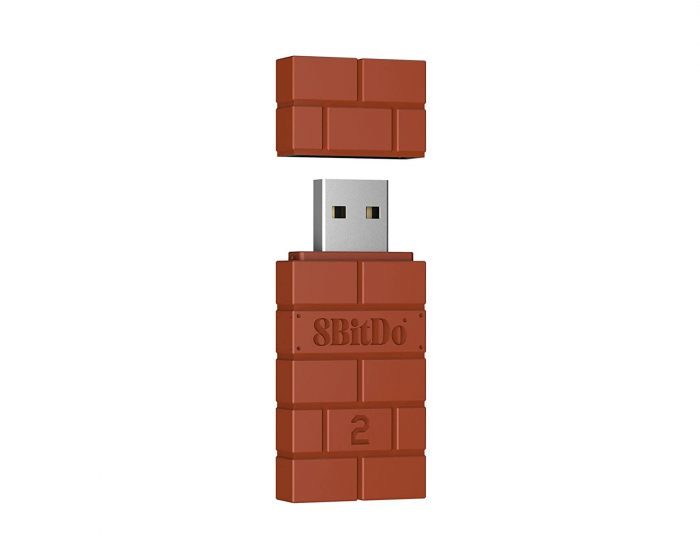 8Bitdo Trådlös USB Adapter V2 - Brun