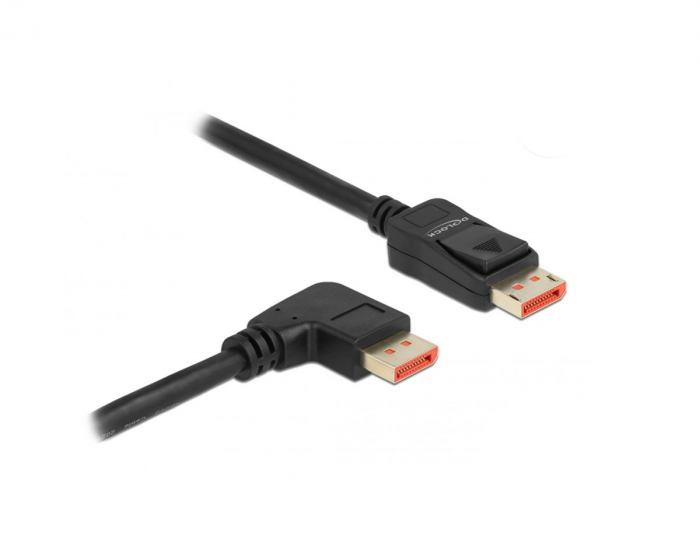 Delock DisplayPort Kabel 1.4 (4k/8k) - Rätvinklad - Svart - 5m