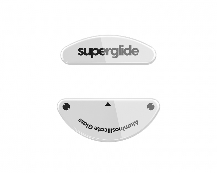 Superglide Glas Skates till SteelSeries Aerox 3/Aerox 5/Aerox 9 Wireless - Vit