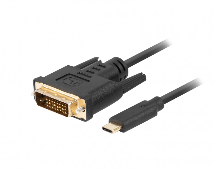 Lanberg USB-C till DVI-D Kabel Svart - 3m