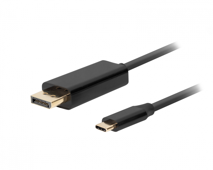 Lanberg USB-C till DisplayPort Kabel 4k 60Hz Svart - 1.8m