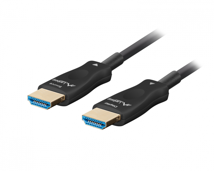 Lanberg HDMI 2.1 Kabel Optisk Svart 8k - 48Gbps - 100m