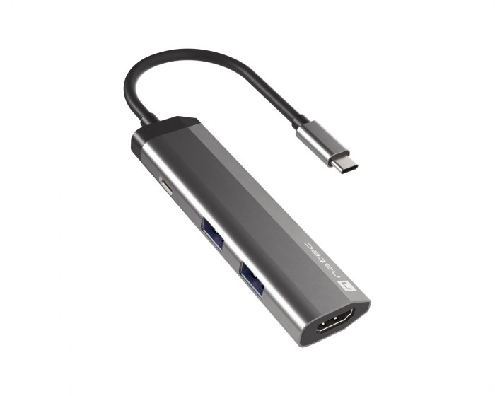 Natec Fowler Slim Dockningsstation USB-C Multiport Adapter 4 in 1