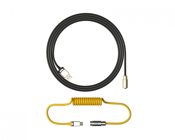 Akko Custom Coiled Aviator Cable V2 Black & Gold - USB-C Kabel - Svart/Guld