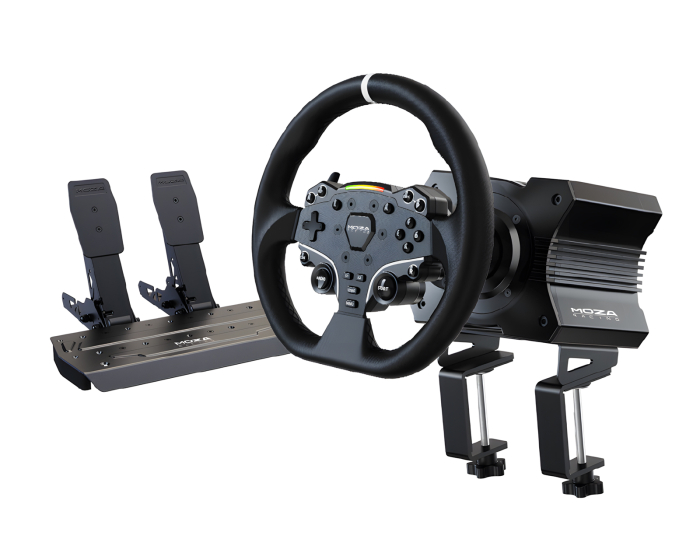 Moza Racing R5 Racing Simulator Bundle (R5 Wheel Base, ES Steering Wheel, SR-P Lite Pedals)