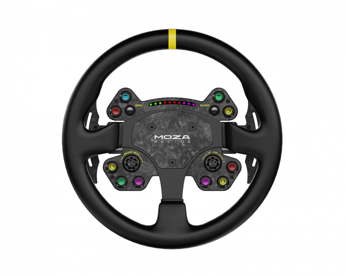 Moza Racing RS v2 Steering Wheel Round Leather - (33cm) Ratt för Racing