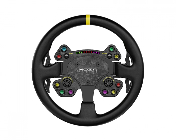 RS v2 Steering Wheel Round Leather - (33cm) Ratt för Racing