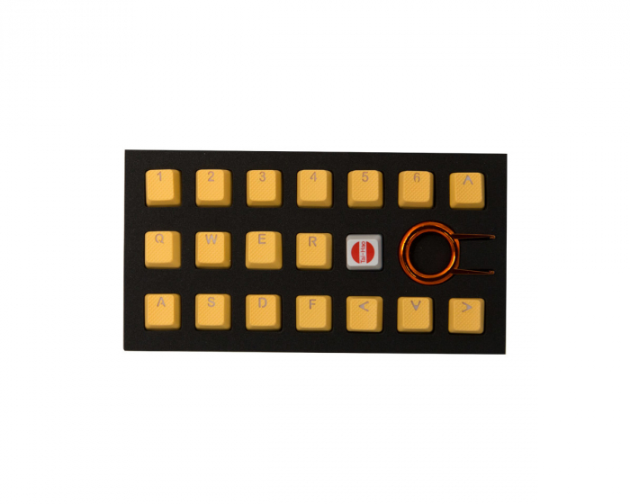 Tai-Hao 18-Key Gummi Double-shot Bakgrundsbelyst Keycap-set - Orange