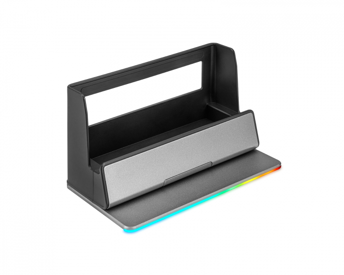 Skrivbordsställ med RGB - Skrivbord förvaring - Grå