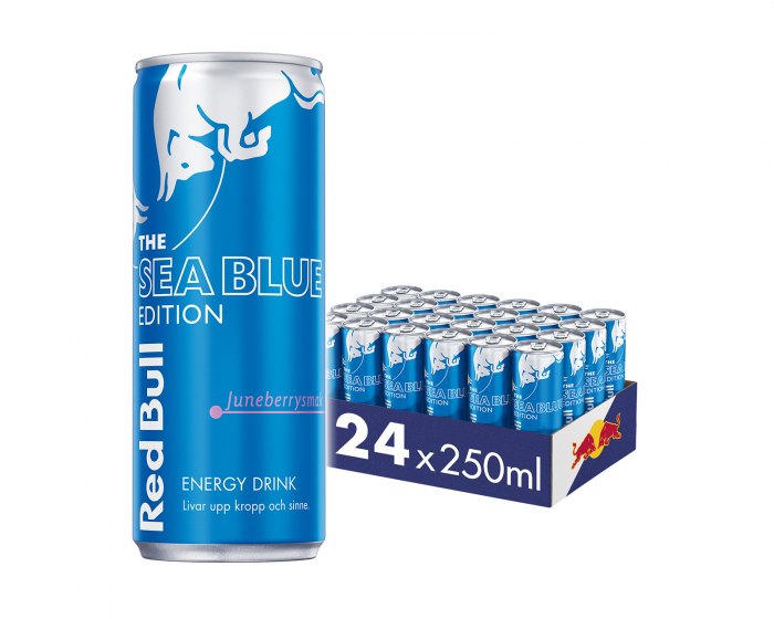 Red Bull 24x Energidryck, 250 ml, Sea Blue Edition (Juneberry)