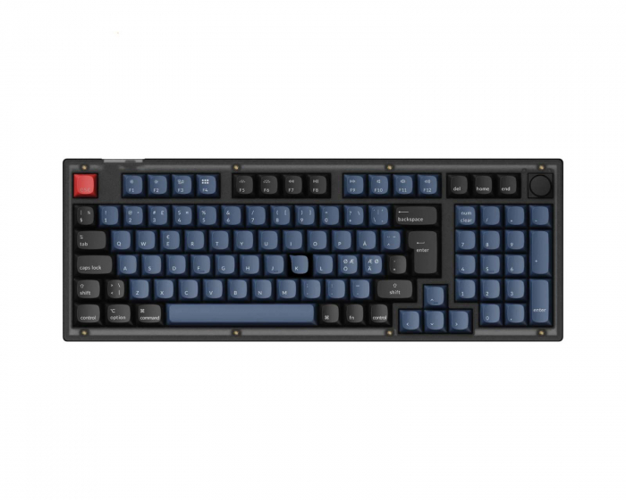 Keychron V5 QMK 96% RGB Knob Hotswap Tangentbord - Frosted Black [K Pro Red]