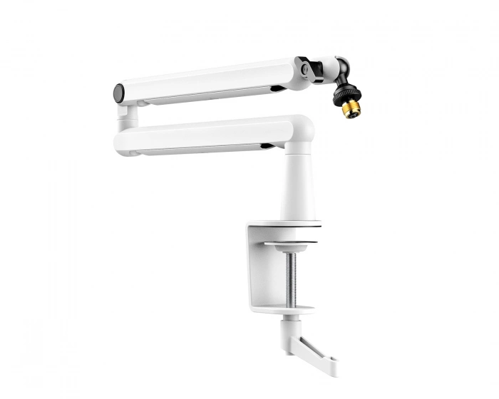 Low-Profile Boom Arm Stand - Vit Mikrofonarm