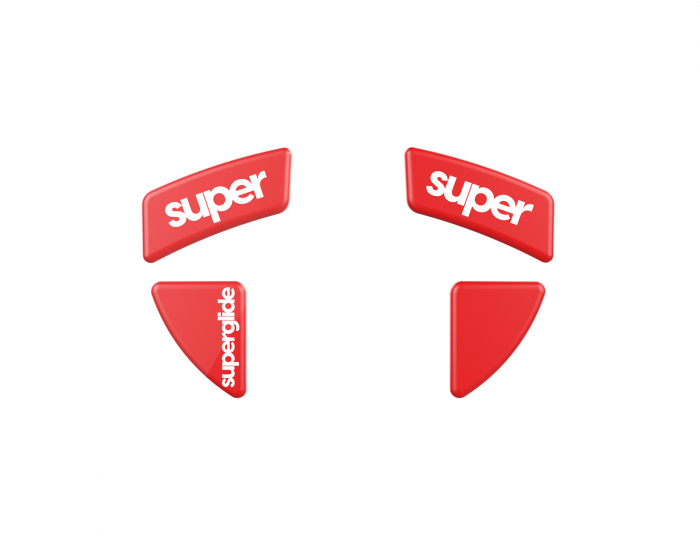 Superglide Version 2 Glas Skates till Razer Viper Ultimate - Röd