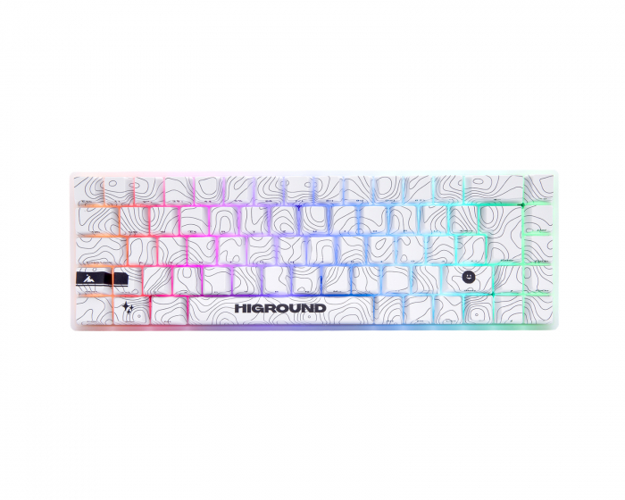 Higround SNOWSTONE Base 65 Hotswap Gaming Tangentbord - ISO Nordic [White Flame]