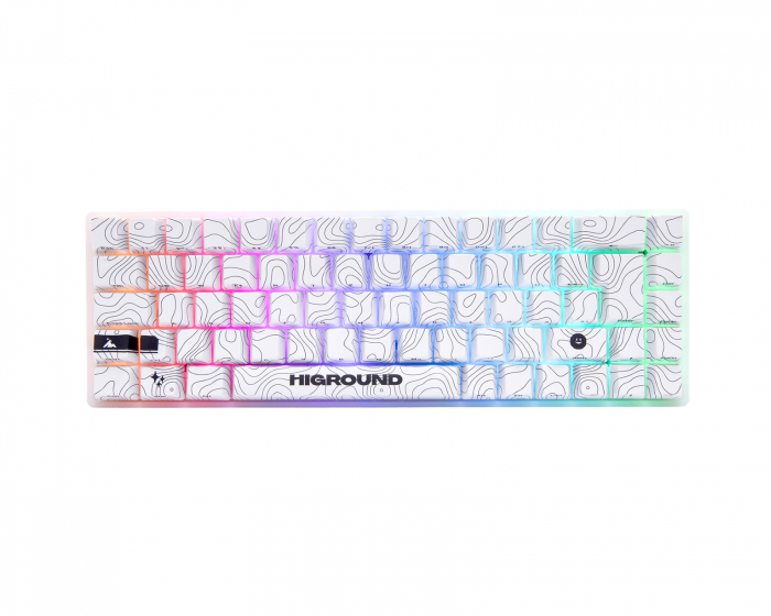 Higround SNOWSTONE Base 65 Hotswap Gaming Tangentbord - ISO German [White Flame]