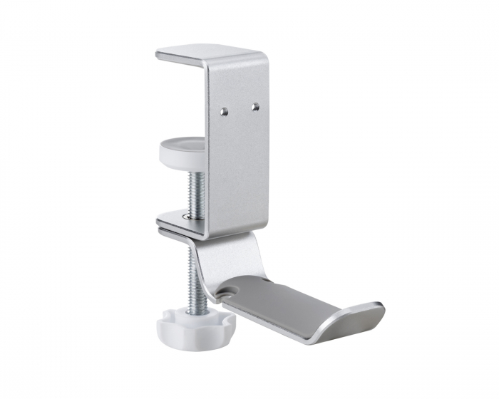 MaxMount Clamp-On Headset Stand - Universell Hörlurshållare - Silver