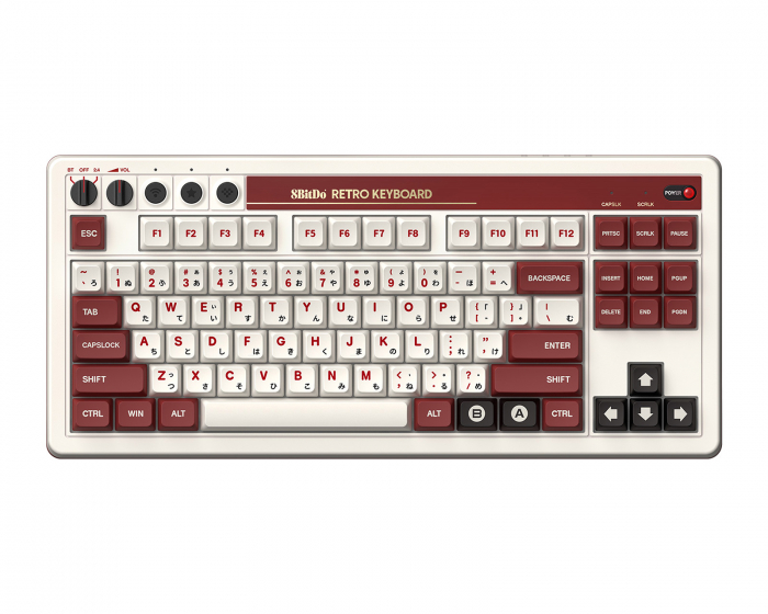 8Bitdo Retro Mechanical Keyboard - Trådlöst Tangentbord ANSI - Fami Edition