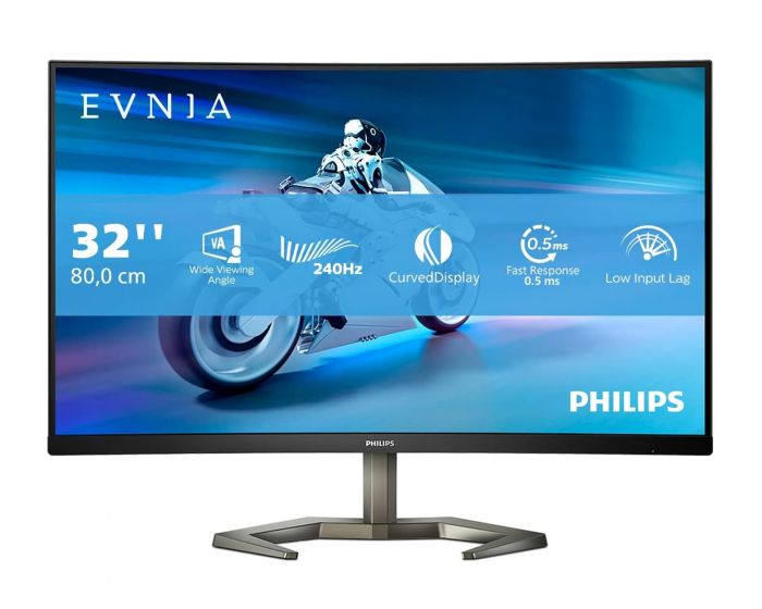 Philips Evnia 5000 Curved 32” LED Gamingskärm 240Hz 0,5ms FHD VA HDR