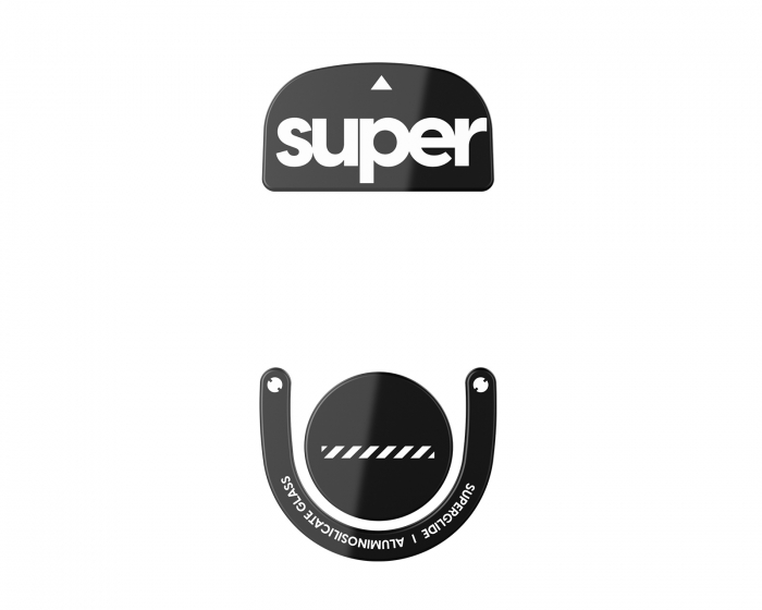 Superglide Version 2 Glas Skates till Logitech G Pro X Superlight 2 - Svart