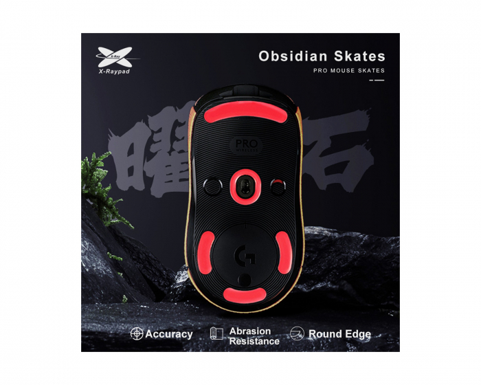 X-raypad Obsidian Mouse Skates Logitech G-Pro Wireless