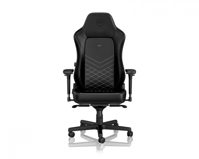 noblechairs HERO PU-Leather - Svart / Platina Vit