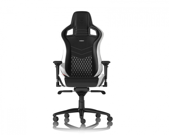 noblechairs EPIC Real Leather - Svart / Vit / Röd