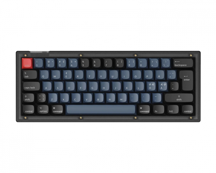 Keychron V4 QMK 60% ISO RGB Hotswap Tangentbord- Frosted Black [K Pro Red]