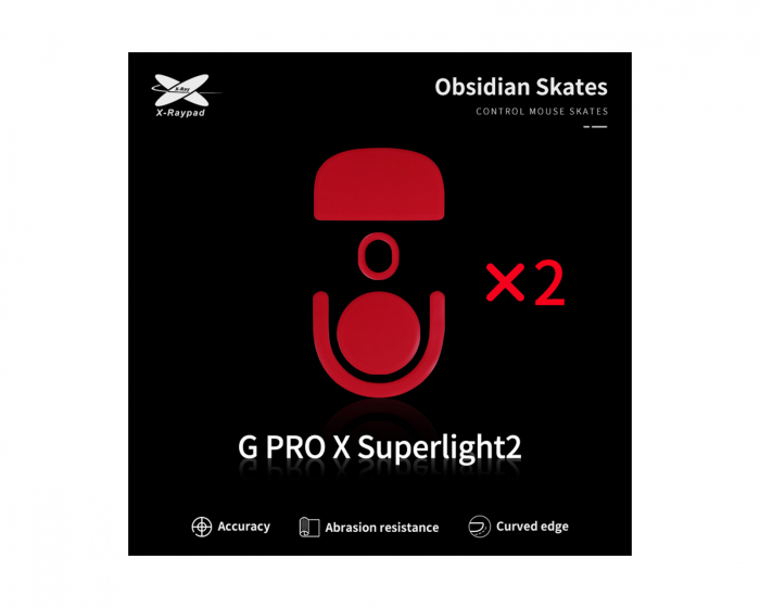 X-raypad Obsidian Mouse Skates till Logitech G Pro X Superlight 2