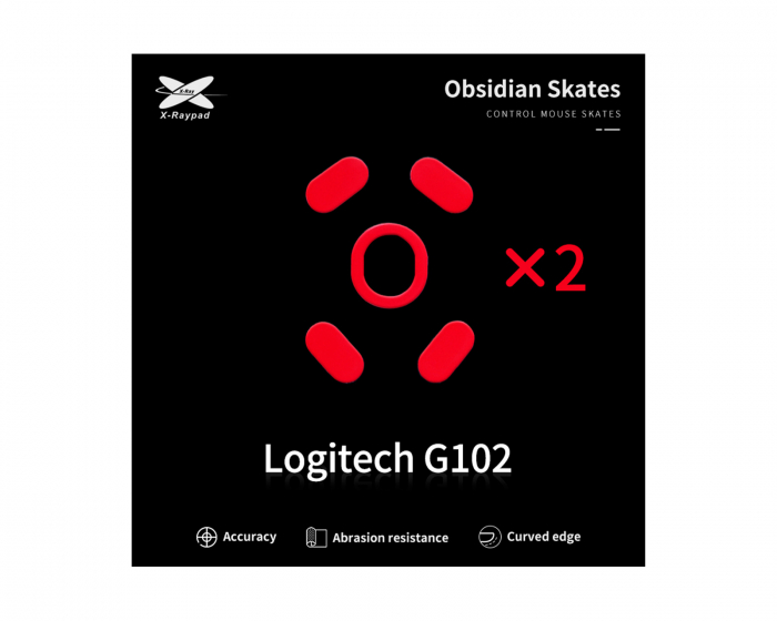 X-raypad Obsidian Mouse Skates till Logitech G102/G Pro