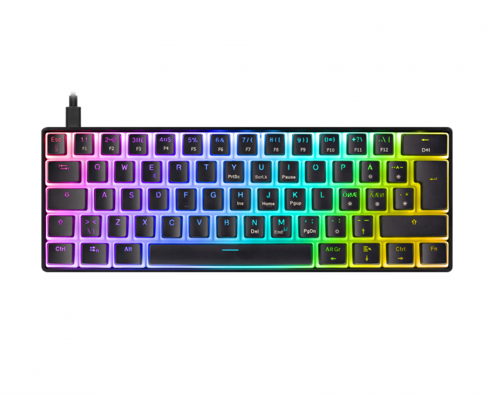 Deltaco Gaming DK475 RGB 60% Hotswap Mekaniskt Tangentbord [Pink Linear] - Svart