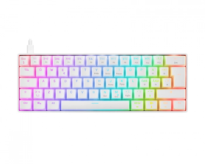 Deltaco Gaming WK90 RGB 60% Hotswap Mekaniskt Tangetbord [Pink Linear] - Vit 